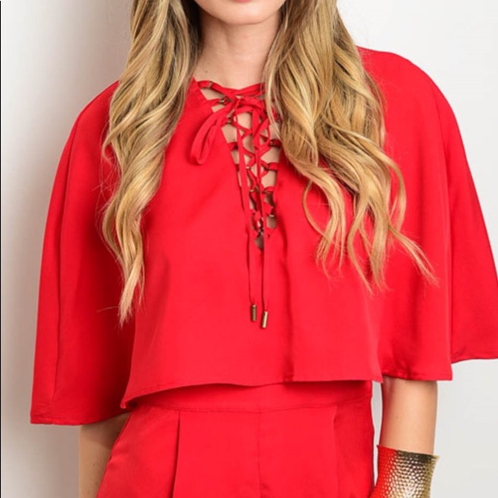 Red Cape Romper - Picture 4 of 4